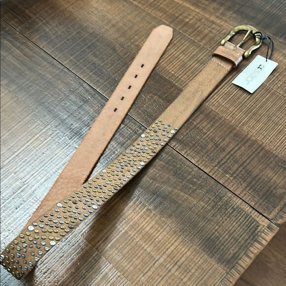 Studded Tan Joes Leather Belt - Picture 1 of 3